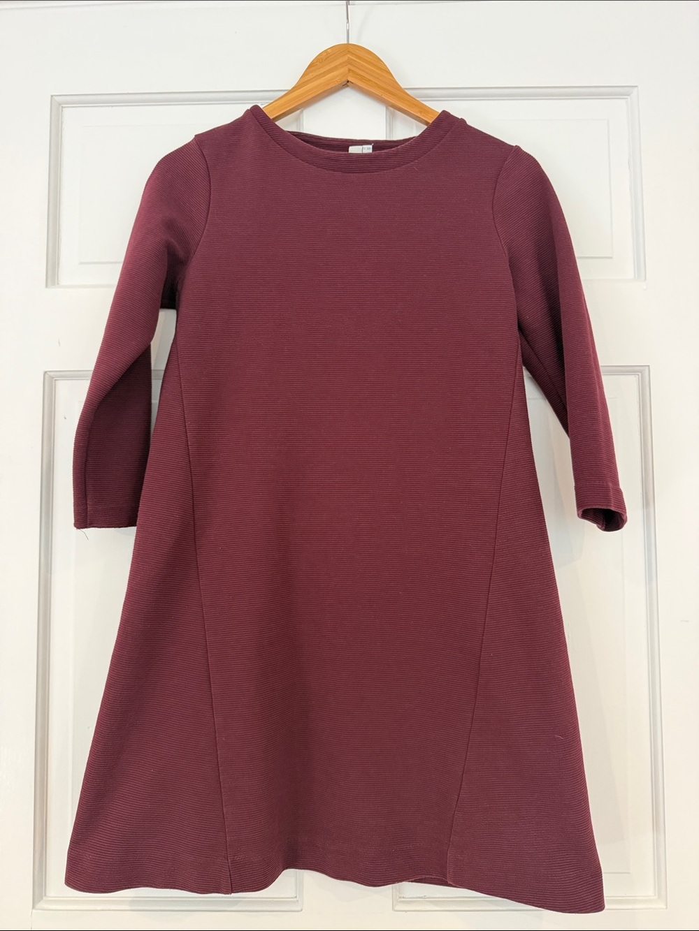 Boden Wine Long Sleeve A-Line Tunic Dress
